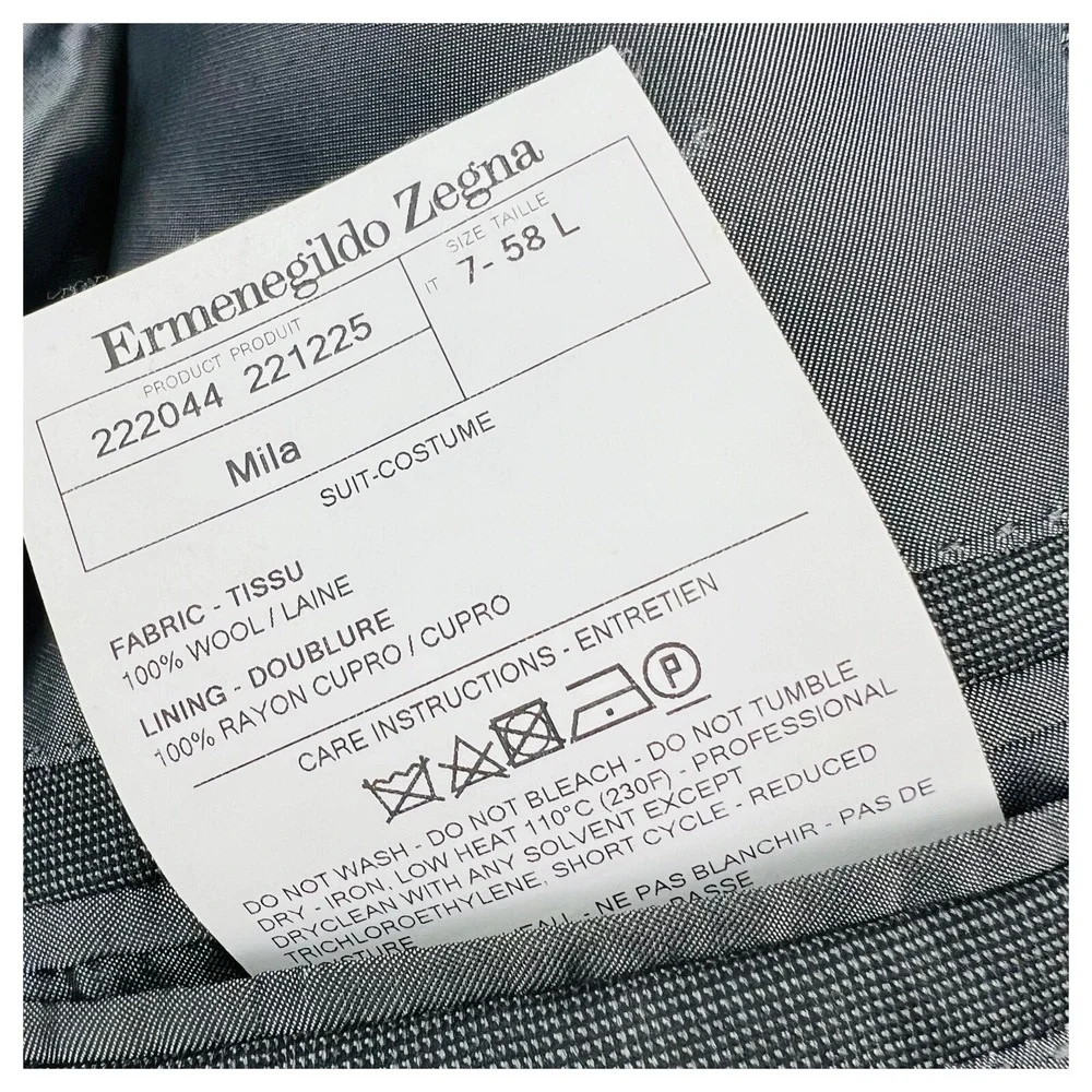 Ermenegildo Zegna Black‎ Multiseason 3 Button 2 Vent Wool Blazer Mens Size 48R